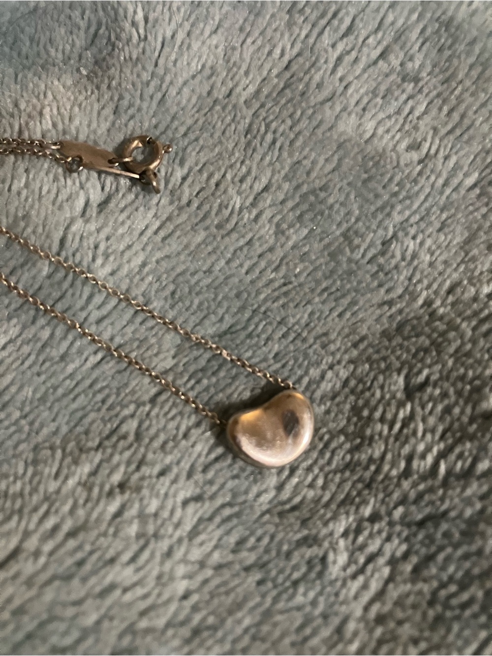 Tiffany & Co. Silver Bean Pendant Necklace